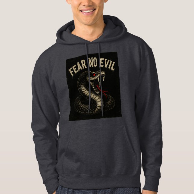 Sudadera TEMOR NO MALO - Fierce Black Cobra Snake Graphic (Anverso)