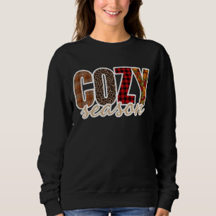 Sudadera Temporada Acogedora Cuadro Leopardo Otoño Vibracio