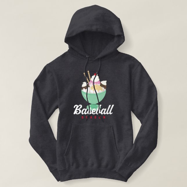 Sudadera Temporada de béisbol Ice Cream Sundae Hoodie (Diseño del anverso)