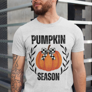 Sudadera Temporada de Calabaza Coqueta Lazo Cuadros Negros