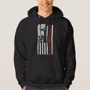 Sudadera Temporada de caza de mapaches EE. UU. Bandera Caza