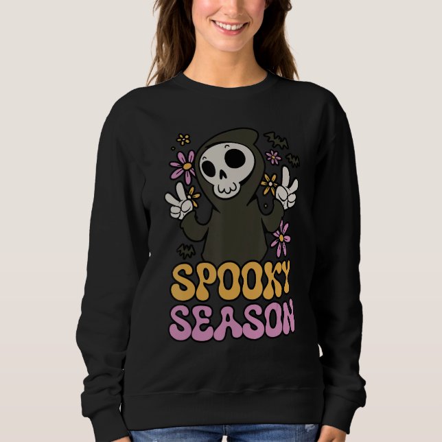Sudadera Temporada de fantasía Halloween disfraces Scary Sk (Anverso)