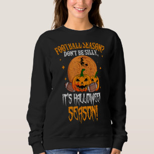 Sudadera Temporada de Fútbol de Halloween Calabaza de Bruja