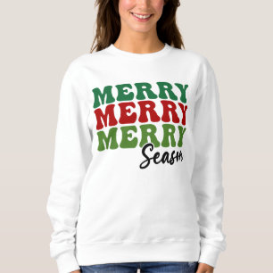 Sudadera Temporada de merry Merry - Arte de vacaciones retr