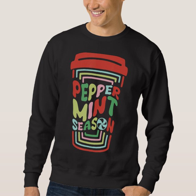 Sudadera Temporada de Peppermint Retro Latte Boho Hombres M (Anverso)