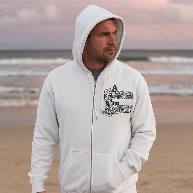 Sudadera Temporada de seguridad Motivación en blanco y negr (Subido por el creador)