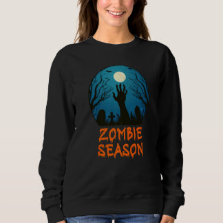 Sudadera Temporada de Zombies Cementerio bajo la luz de la 