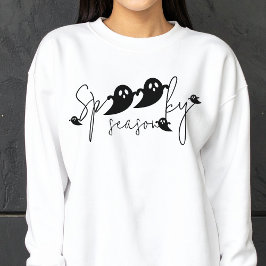 Sudadera Temporada espeluznante Fantasmas Flores Negros Gui