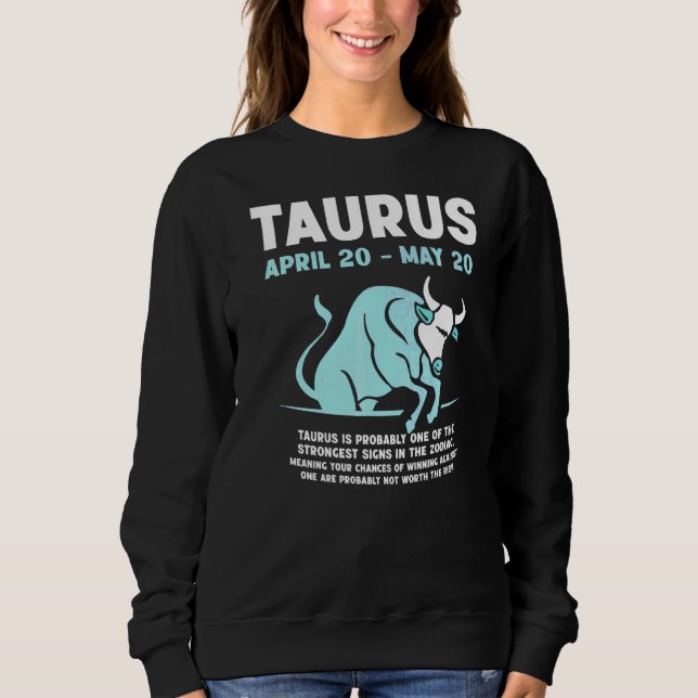 Sudadera Temporada Taurus Merchandise Rótulo Zodiac Astrogr (Anverso)