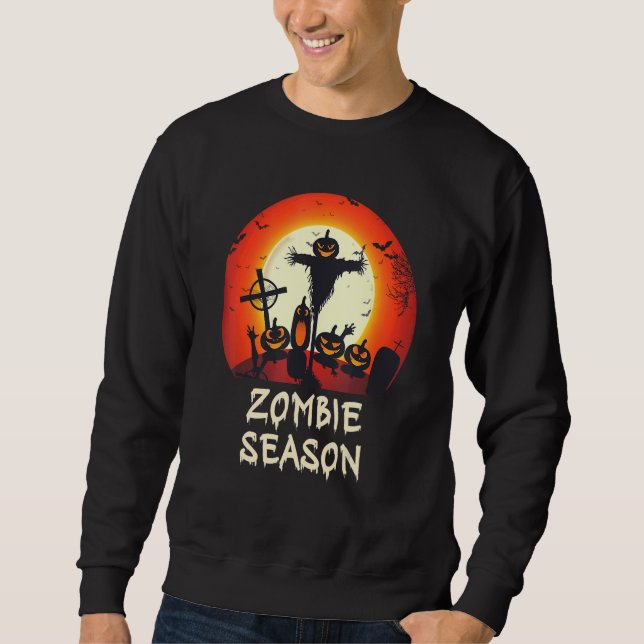 Sudadera Temporada Zombie Moonlit Scary Graveyard Niños A (Anverso)