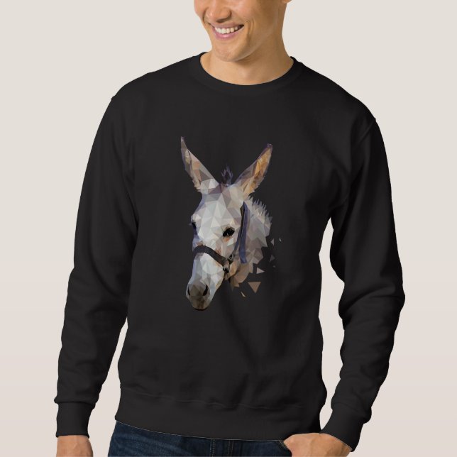 Sudadera Tendencia de la granja de burros de polígono (Anverso)