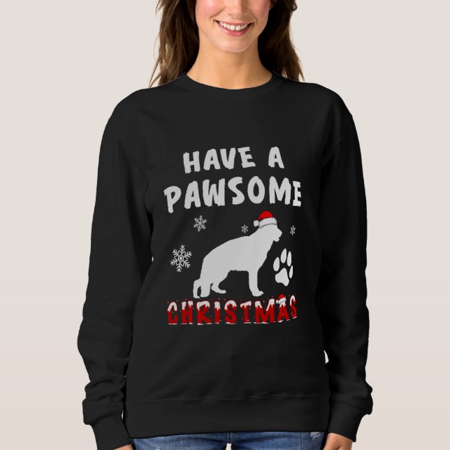 Sudadera Tener a unos Navidades divertidos pastores alemane (Anverso)