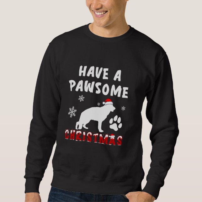Sudadera Tener a unos Navidades divertidos pastores alemane (Anverso)
