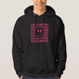 Sudadera Tener Un Buen Día Cara Sonriente Retro Cara Feliz