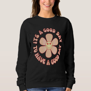 Sudadera Tener Un Buen Día Retro   Cara Sonriente Estética 