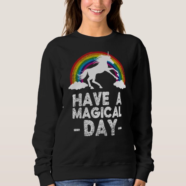 Sudadera Tener una idea de unicornio para chicas (Anverso)