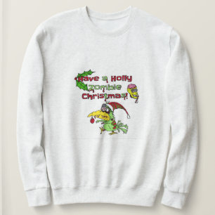 Sudadera Tenga una camiseta del navidad del zombi del acebo