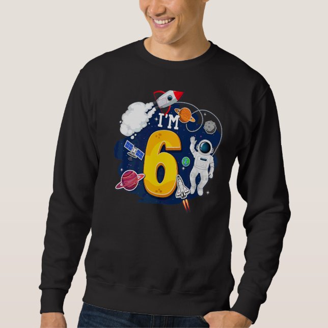 Sudadera Tengo 6 años en el espacio exterior Astronauta 6º  (Anverso)