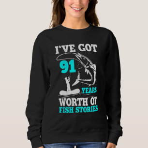 Sudadera Tengo 91 años de historias de peces hoy en día