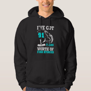 Sudadera Tengo 91 años de historias de peces hoy en día