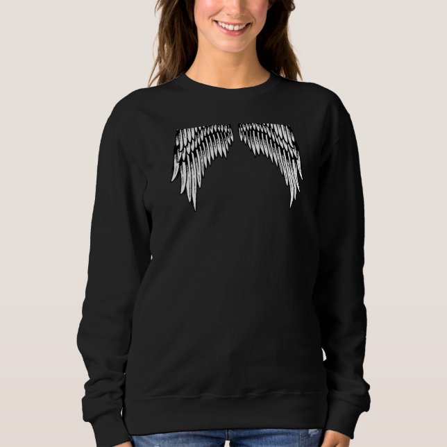 Sudadera Tengo Alas De Ángel Blanco En Mi Espalda 1 (Anverso)