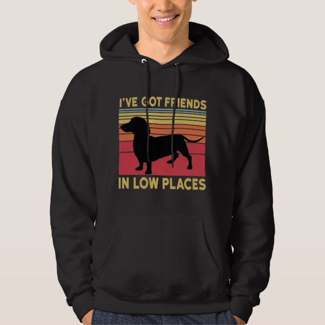 Sudadera Tengo amigos en lugares bajos (Anverso)