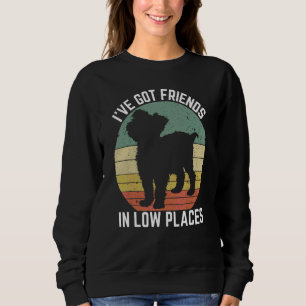 Sudadera Tengo amigos en lugares bajos Yorkshire Terrier