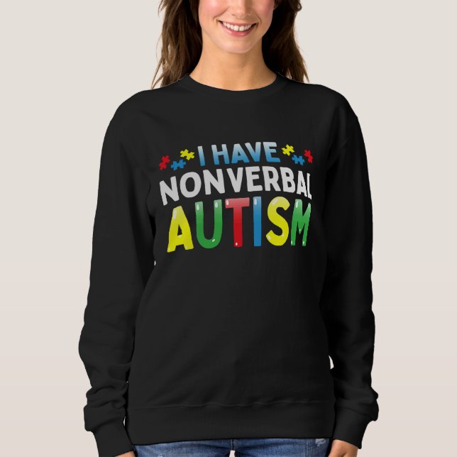 Sudadera Tengo Conciencia de Autismo No Verbal Seguridad Co (Anverso)