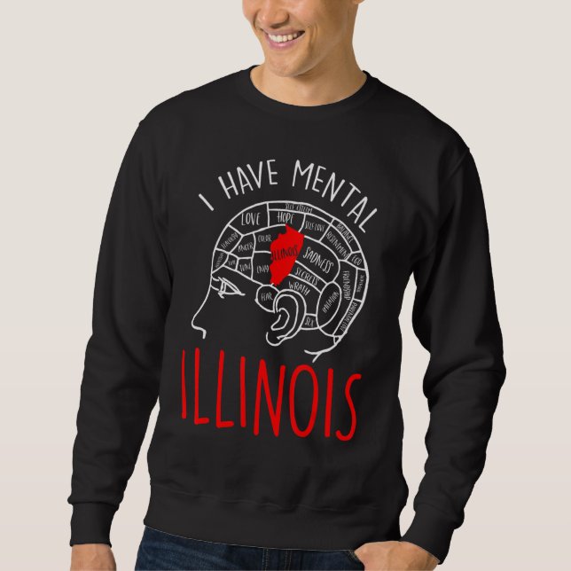 Sudadera Tengo Illinois Mental 12 (Anverso)