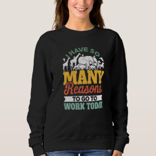 Sudadera Tengo tantas razones para ir a trabajar hoy Animal
