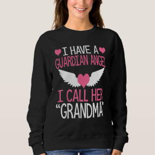 Sudadera Tengo un ángel guardián al que llamo su abuela mem