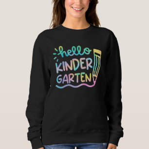 Sudadera Teñido de Nudo Hola Maestro de Kinder Estudiante 1