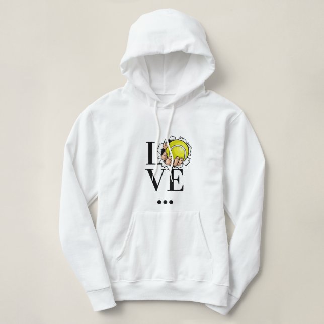 Sudadera Tenis Love Motivation Sports Player Coach Gift (Diseño del anverso)