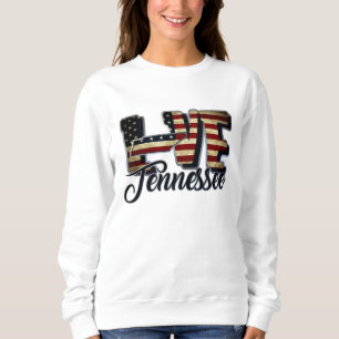 Sudadera Tennessee Ama Estrella Y Rayas De La Bandera Estad