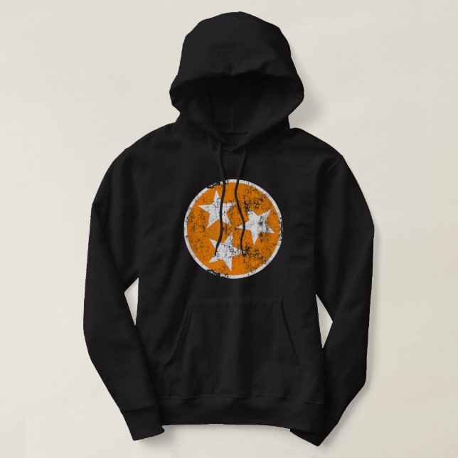Sudadera Tennessee St., Naranja de TN de 3 estrellas y con  (Diseño del anverso)