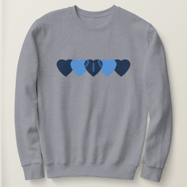 Sudadera Tennessee Titans Heart Football Dark (Anverso del diseño)