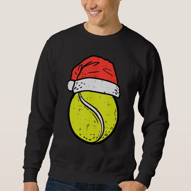 Sudadera Tennis Ball Santa Hat Sports Christmas Xmas Men Wo (Anverso)