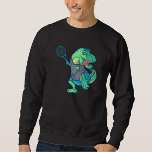Sudadera Tennis Saurus T Rex Dinosaur con raqueta de tenis