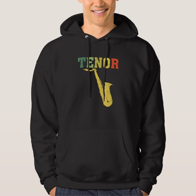 Sudadera Tenor Saxofón Player Jazz Music (Anverso)