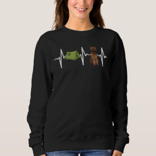 Sudadera Tent Camping Briard Heartbeat Dog