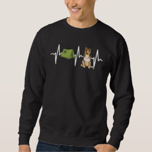 Sudadera Tent Camping Collie Heartbeat Dog