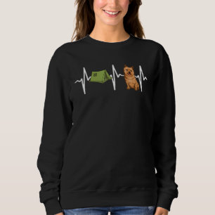 Sudadera Tent Camping Norwich Terrier Heartbeat Dog