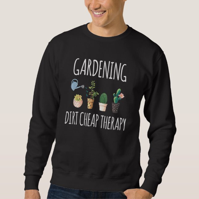 Sudadera Terapia barata de jardinería (Anverso)