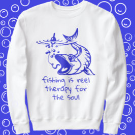 Sudadera Terapia De Los Reeles De Humor De Pesca