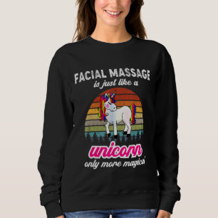 Sudadera Terapia de Masaje Facial Unicorn Vintage Sunset