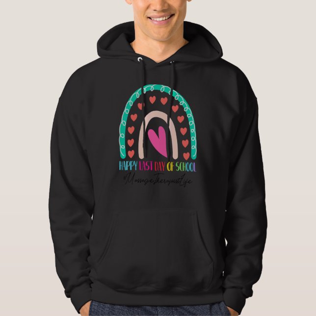 Sudadera Terapia de Masaje Feliz Día de la Escuela Arcoiris (Anverso)