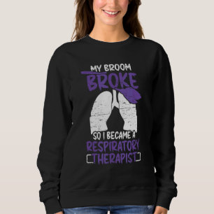 Sudadera Terapia de pulmones con terapia respiratoria rota 