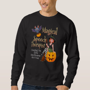 Sudadera Terapia del habla Halloween Mágica Terapia Bruja W