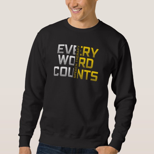 Sudadera Terapia del Lenguaje Cada Palabra Cuenta (Anverso)