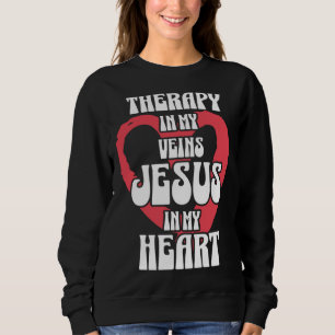 Sudadera Terapia en mis venas Jesús en mi corazón